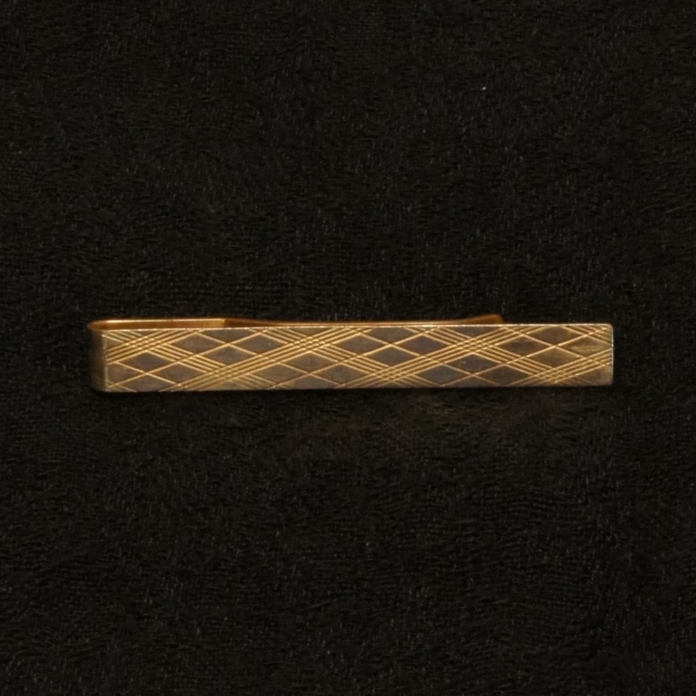 Vintage Pioneer Tie Clip 1/40‎ 10K Gold Filled RGP Engraved Bar Tie Clasp